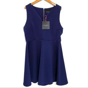 Cynthia Rowley Navy Sleeveless Dress sz12 NWT